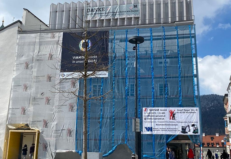 Schutznetz für Gerüste